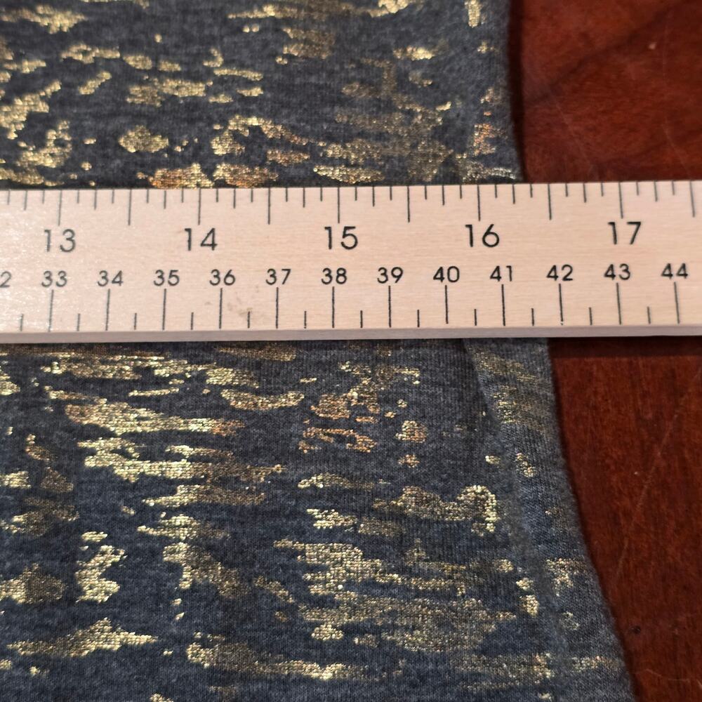 LuLaRoe Carly Dress Gray & Metallic Gold Foil Limited Edition Short Sleeve Dress - Picture 8 of 12